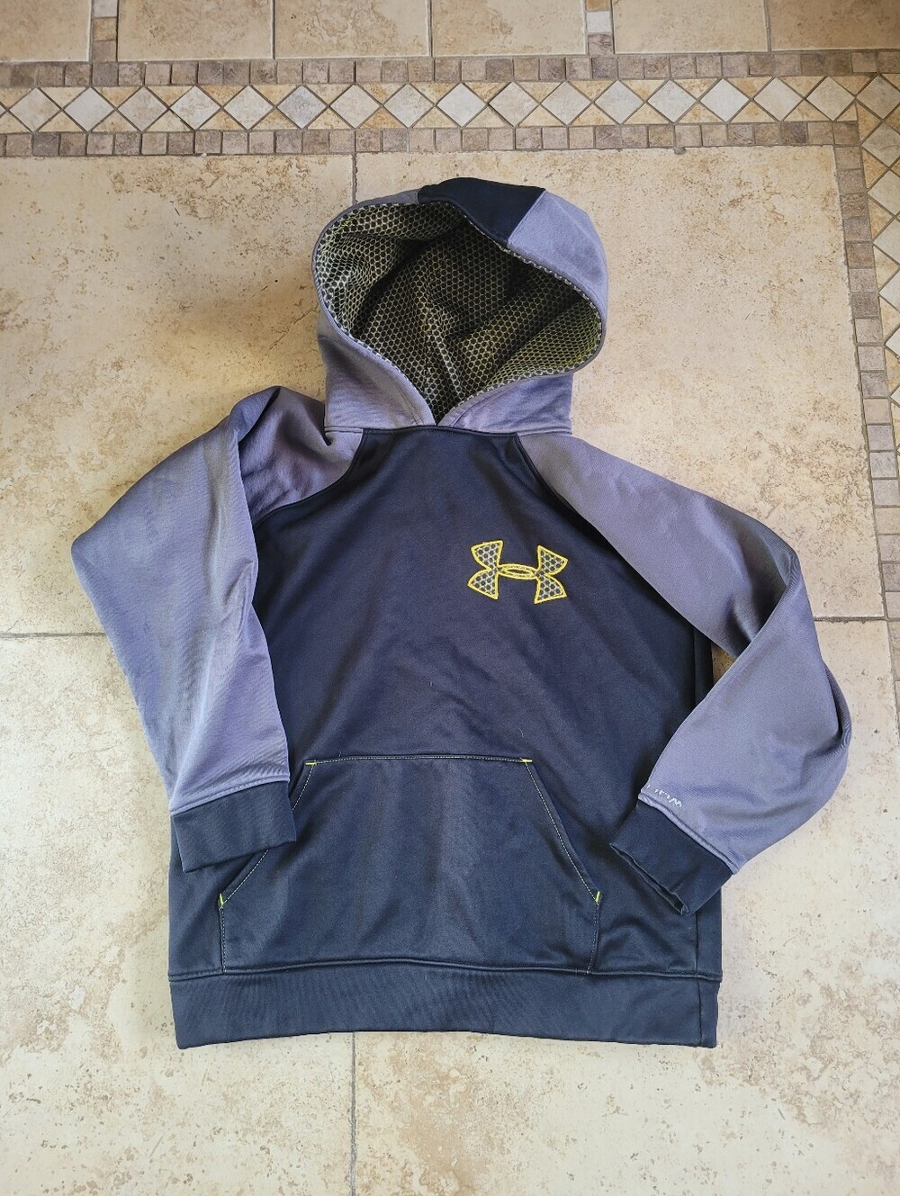 Under Armour Boys' Hooded Pullover with Yellow Logo
